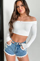 Sweeter Than Honey Ribbed Long Sleeve Crop Top (Off White) - NanaMacs