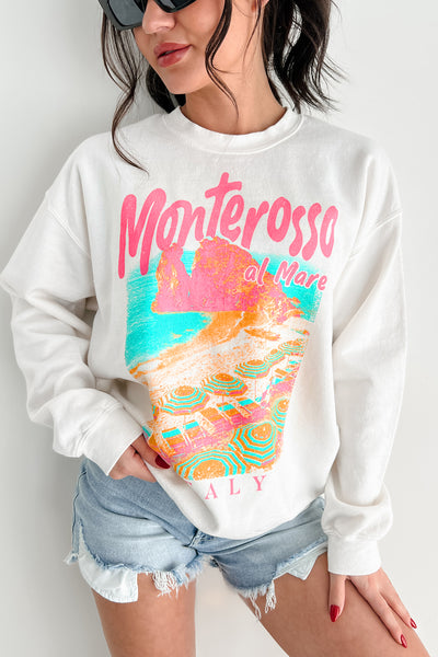 "Monterosso Italy" Graphic Sweatshirt (Ivory) - NanaMacs