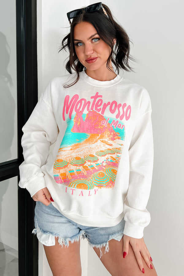 "Monterosso Italy" Graphic Sweatshirt (Ivory) - NanaMacs