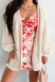 Infinite Admiration Oversized Chenille Cardigan (Cream) - NanaMacs