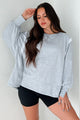 Solo Journey Oversized Long Sleeve Top (Heather Gray) - NanaMacs