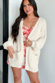 Infinite Admiration Oversized Chenille Cardigan (Cream) - NanaMacs