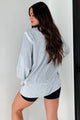 Solo Journey Oversized Long Sleeve Top (Heather Gray) - NanaMacs