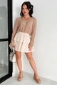 Stitched With A Story Floral Ruffle Mini Skirt (Cream/Multi) - NanaMacs