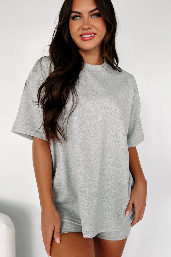 Trying To Unwind Oversized T-Shirt (Heather Grey) - NanaMacs