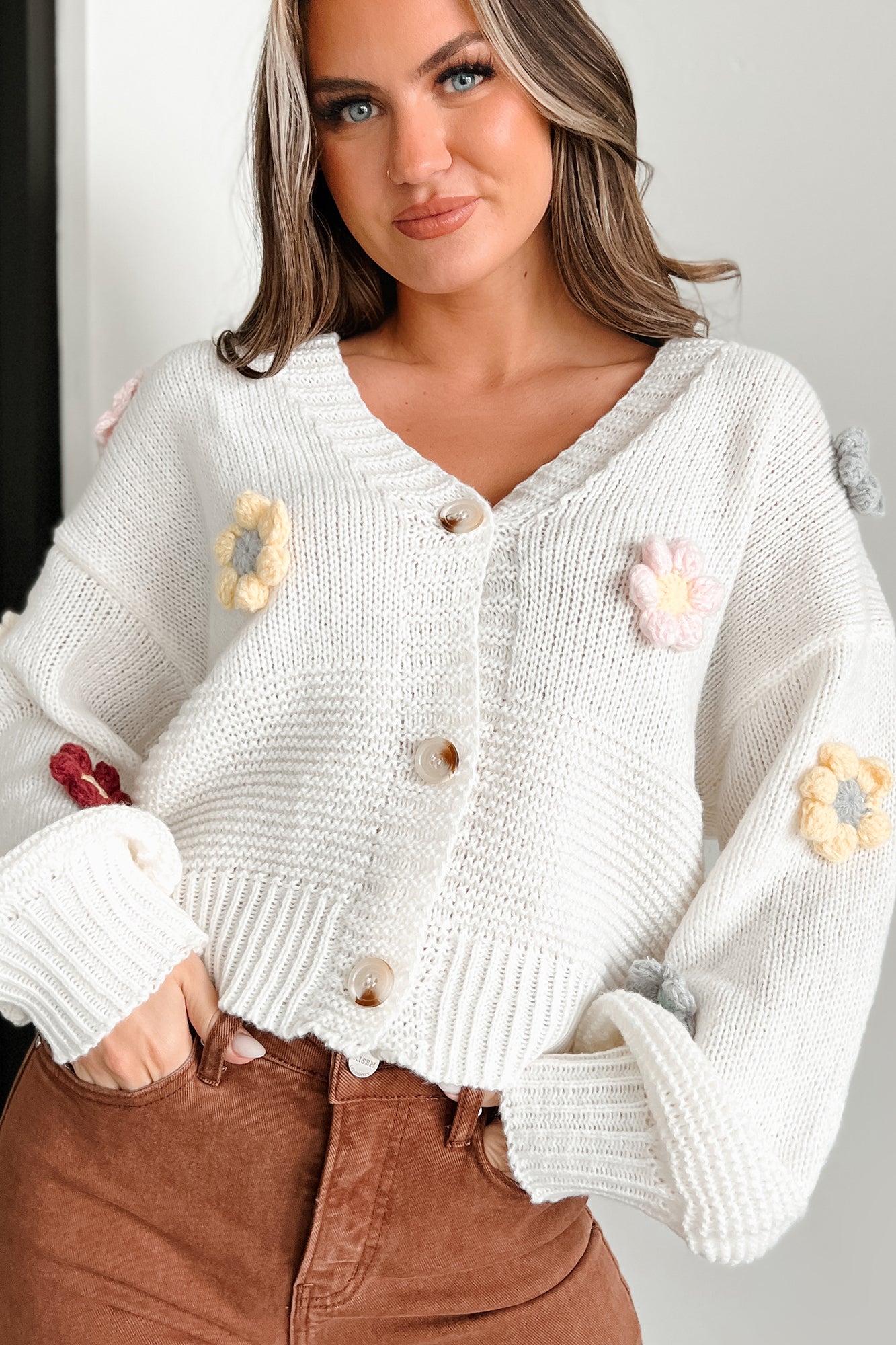 2024-25 秋冬新作  I'll Grow Flowers Crochet With Cardigan Sweater You On カーディガン