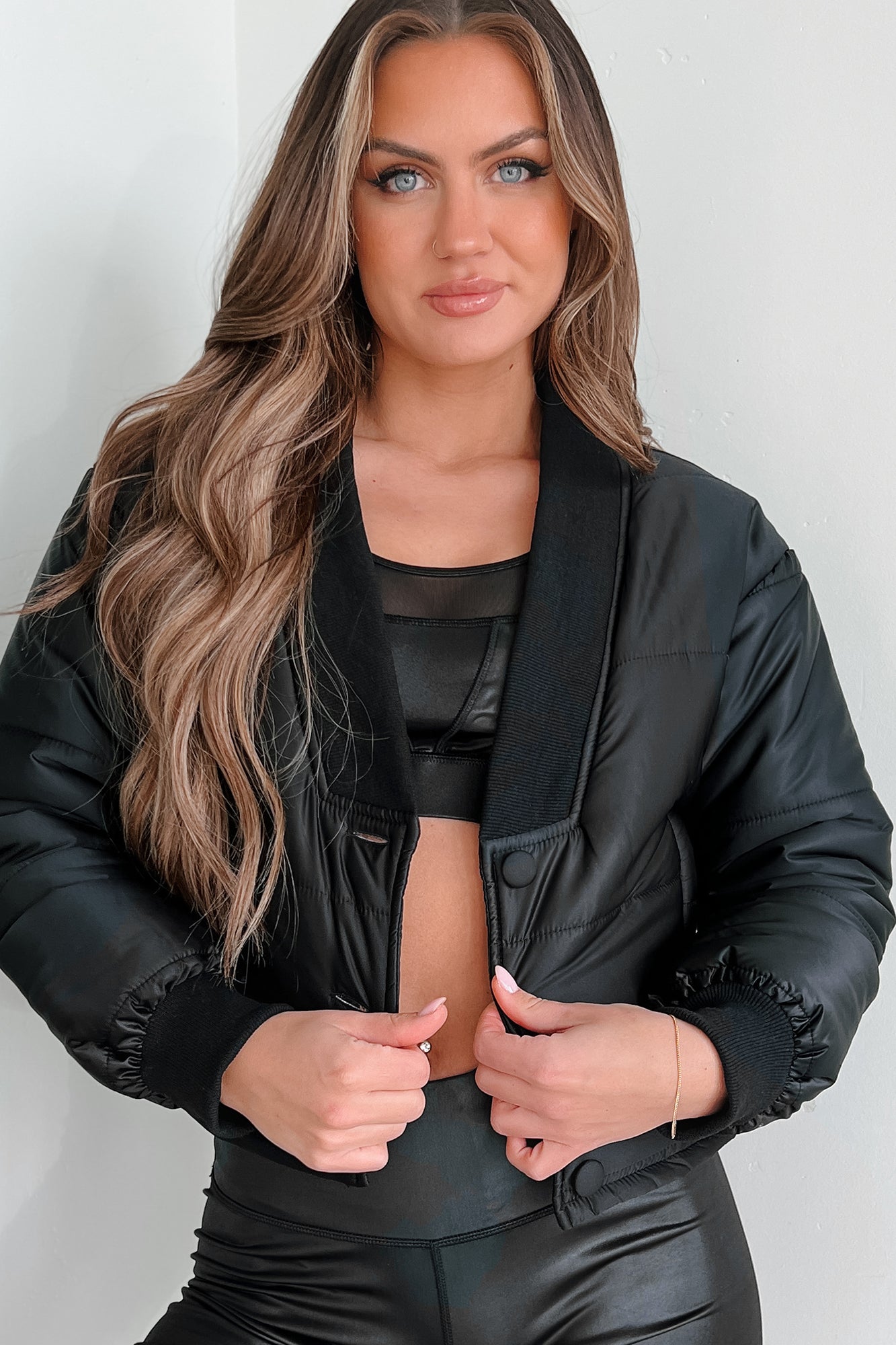 Might Surprise You Padded Crop Jacket (Black) - NanaMacs