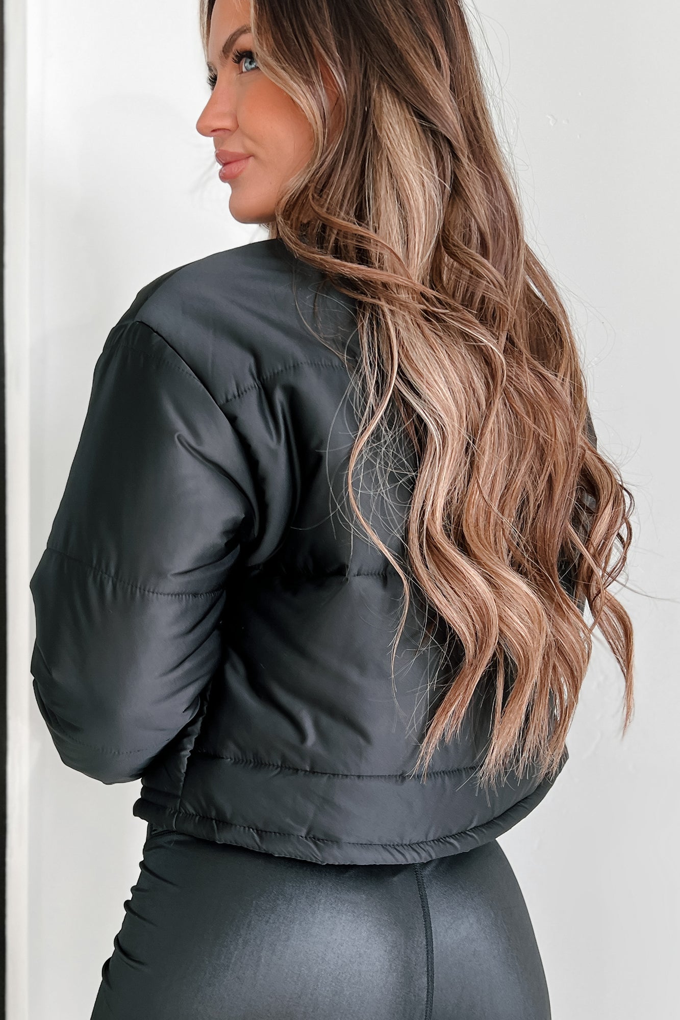 Might Surprise You Padded Crop Jacket (Black) - NanaMacs