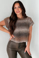 Prove I'm Right Short Sleeve Ombre Sweater (Espresso) - NanaMacs