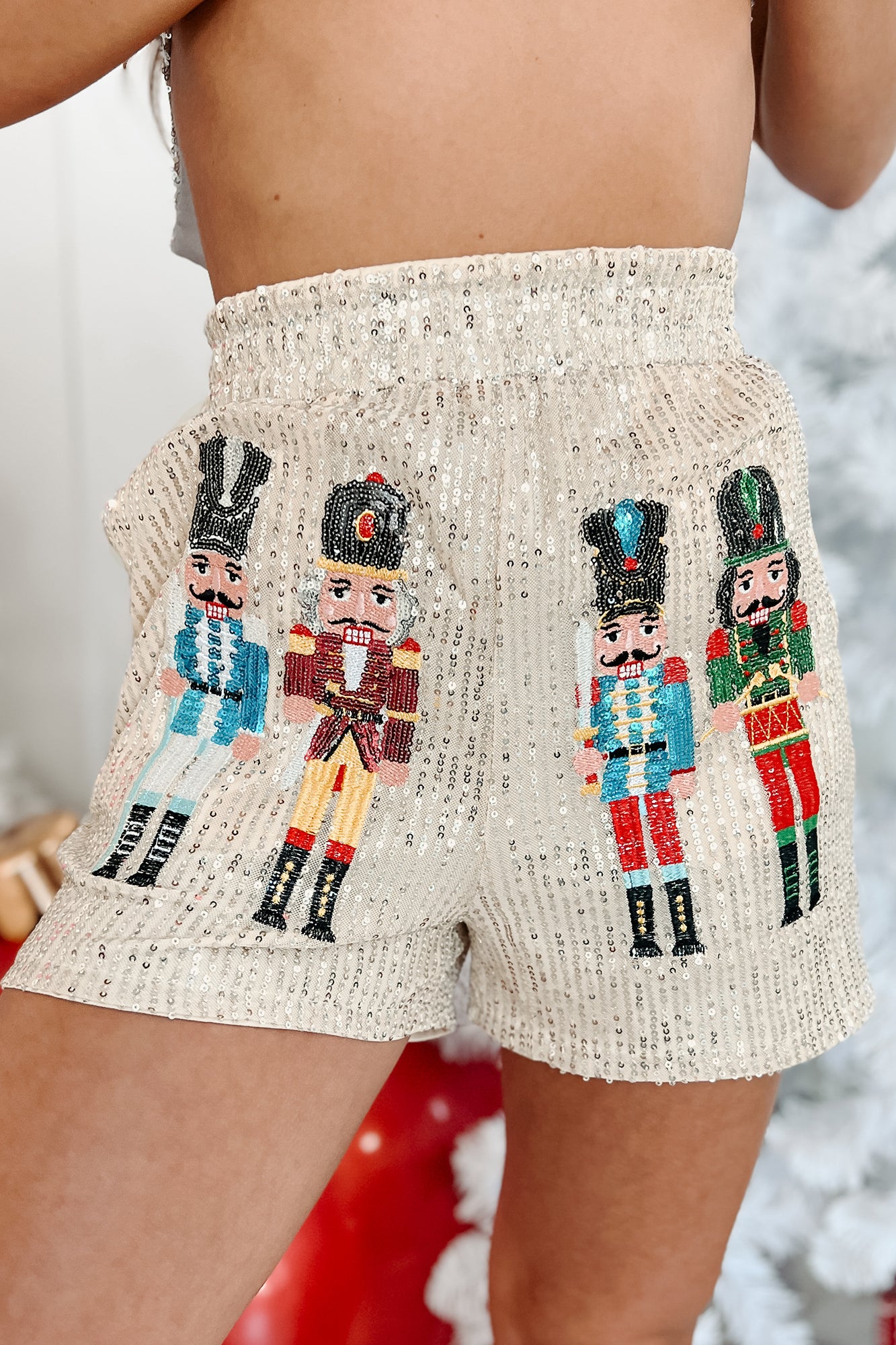 Crochet christmas outlet shorts