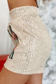 Magic Of The Holidays Sequin Nutcracker Shorts (Beige) - NanaMacs