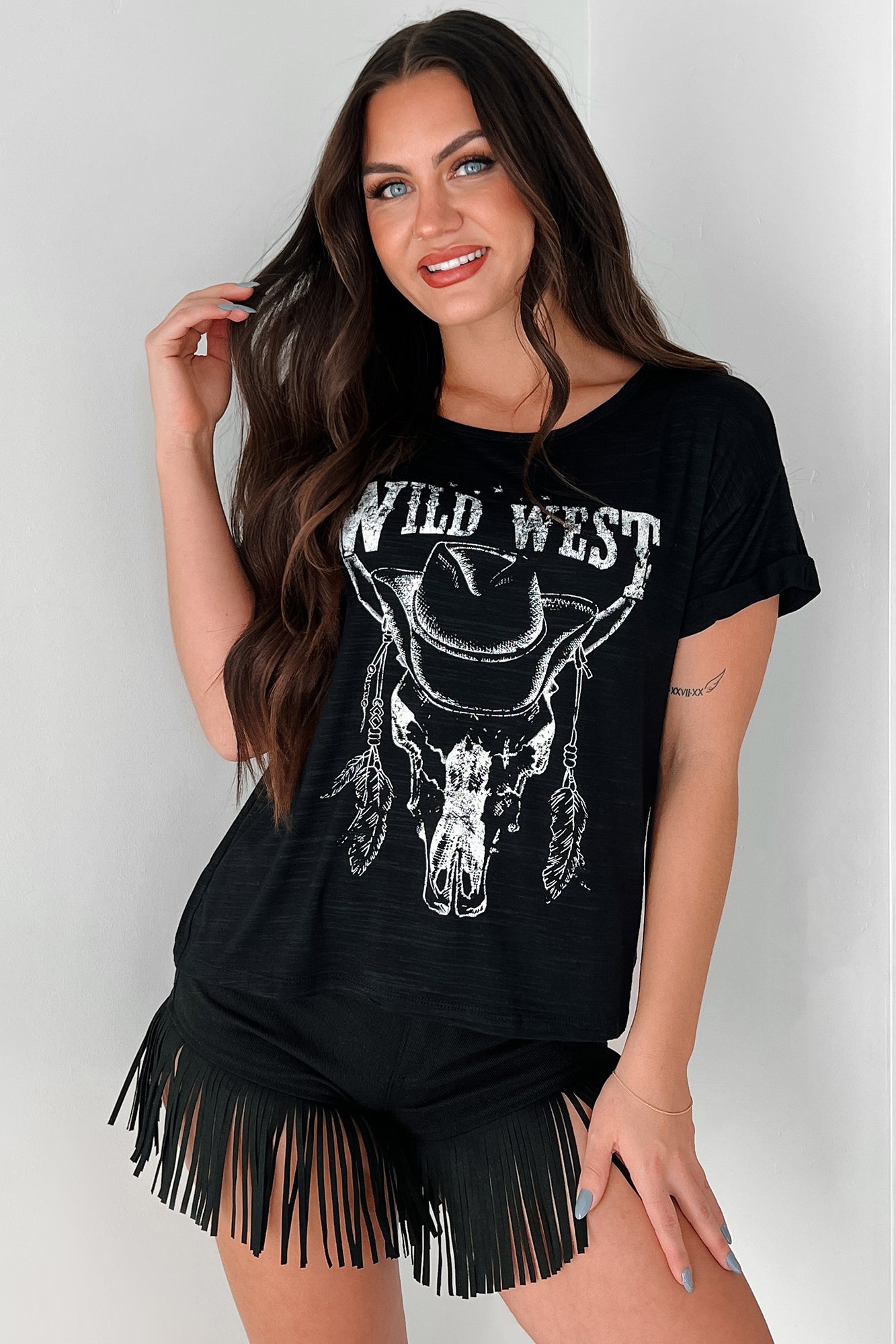 Stock Yard Style Western Graphic Tee (Black) - NanaMacs