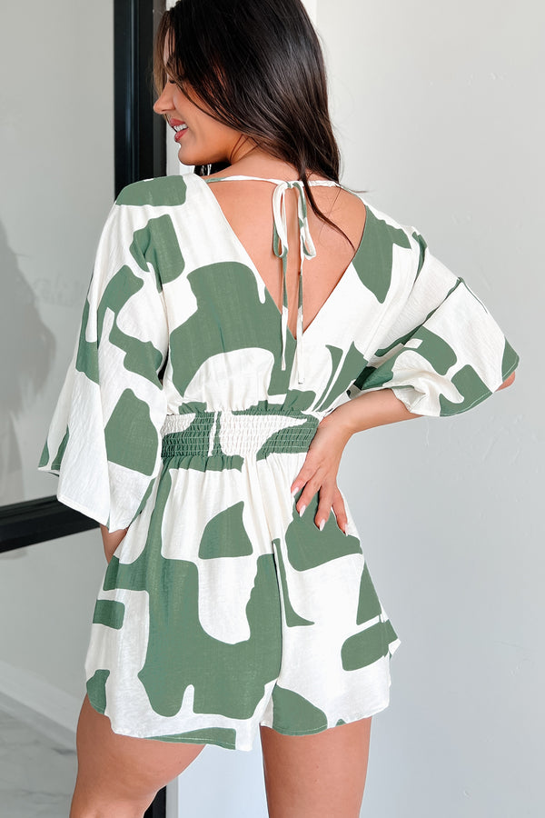 Elevated Vision Printed Romper (Green) - NanaMacs