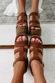Signs Of Summer Platform Sandals (Cognac) - NanaMacs