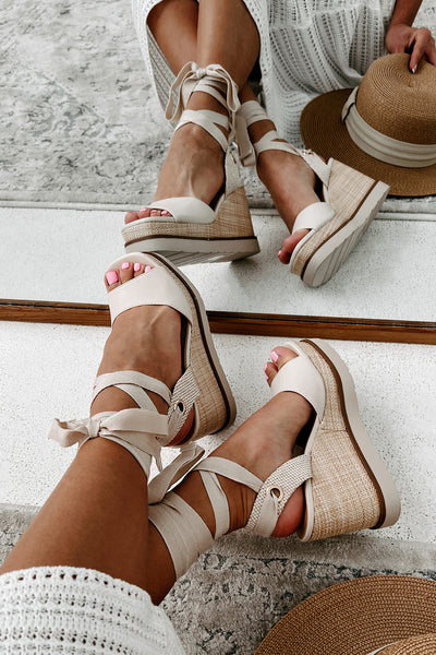 Ankle tie best sale espadrille wedges