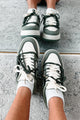 Two Way Street Platform Sneakers (Olive) - NanaMacs