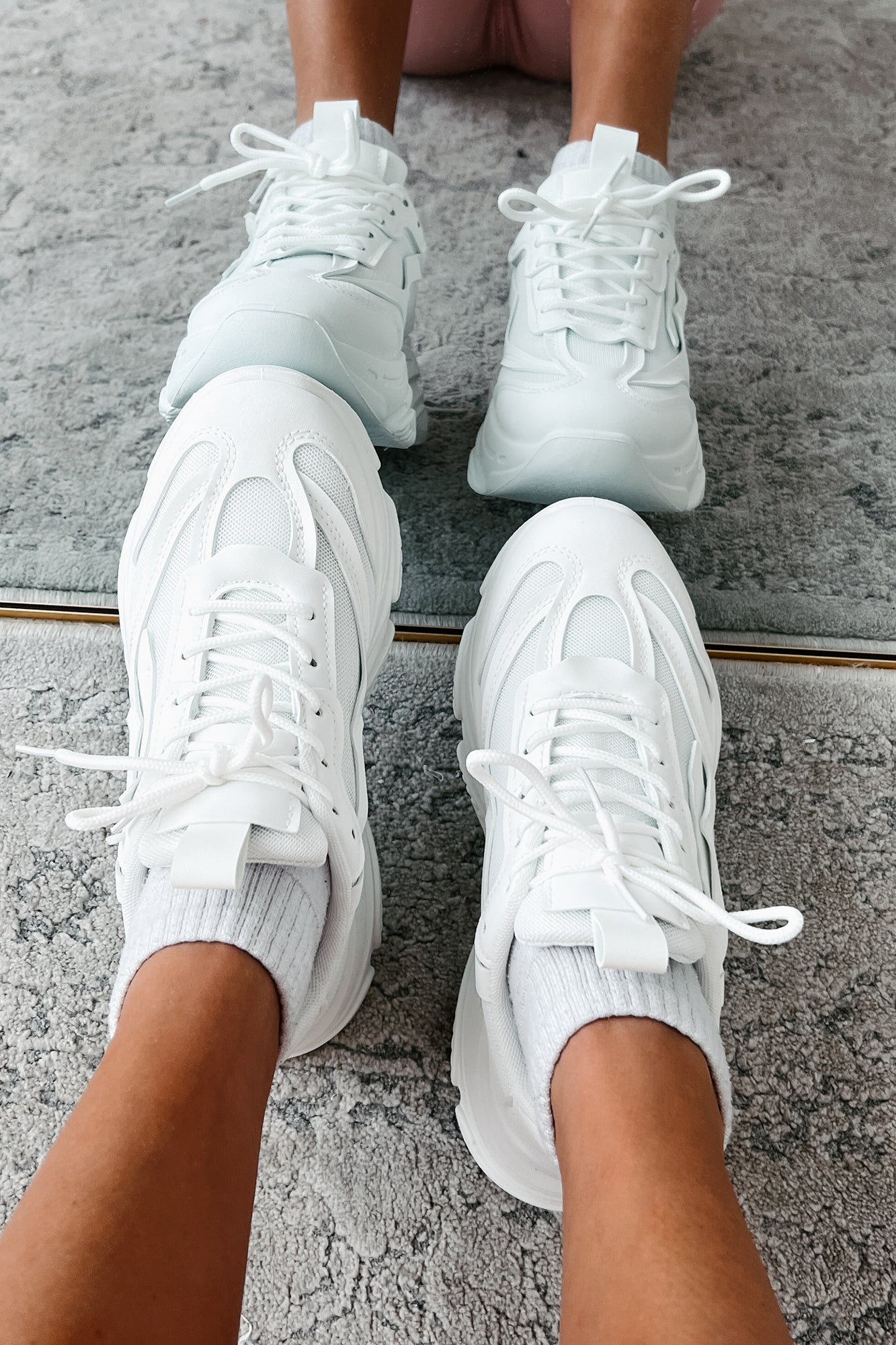 Kick Starter Chunky Dad Sneakers (White) · NanaMacs