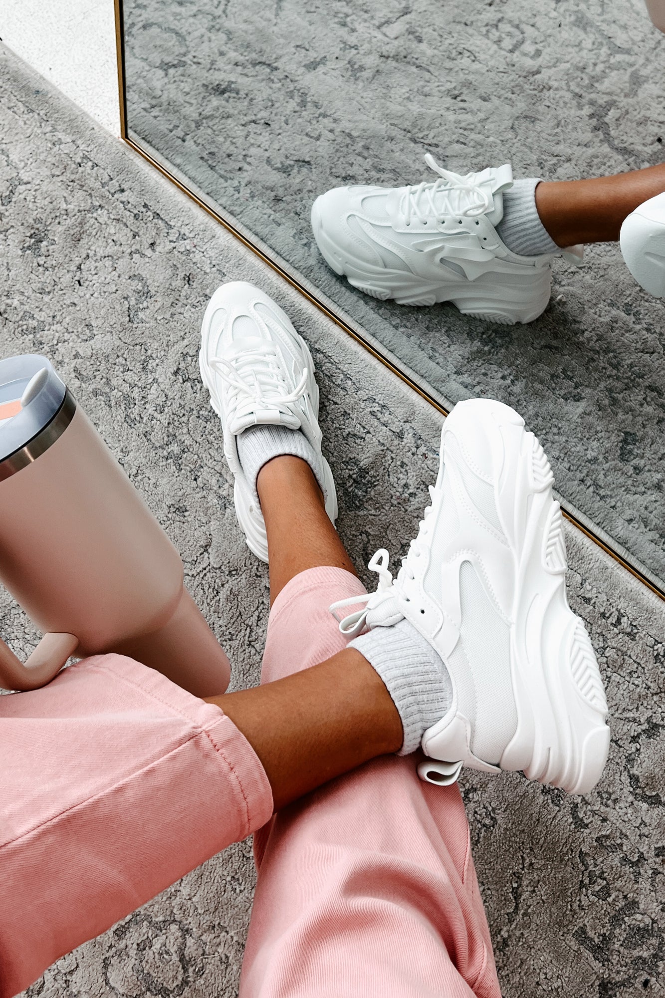 Kick Starter Chunky Dad Sneakers (White) · NanaMacs