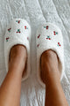 Just Cherrific Cherry Fuzzy Slippers (Ivory) - NanaMacs