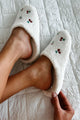 Just Cherrific Cherry Fuzzy Slippers (Ivory) - NanaMacs