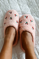 Just Cherrific Cherry Fuzzy Slippers (Pink) - NanaMacs