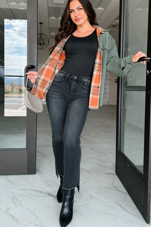 Bonfire Season Reversible Shacket (Rust/Olive) · NanaMacs