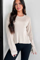 Fast-Forward To Fall Open Back Sweater Top (Beige) - NanaMacs