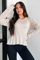 Fast-Forward To Fall Open Back Sweater Top (Beige) - NanaMacs