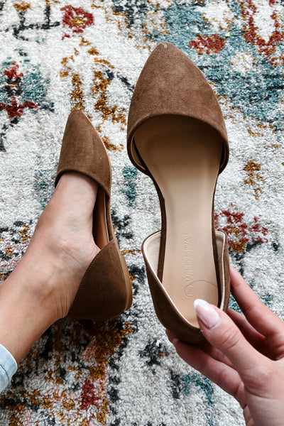 Pippa Pointed Toe Flats (Light Brown) - NanaMacs