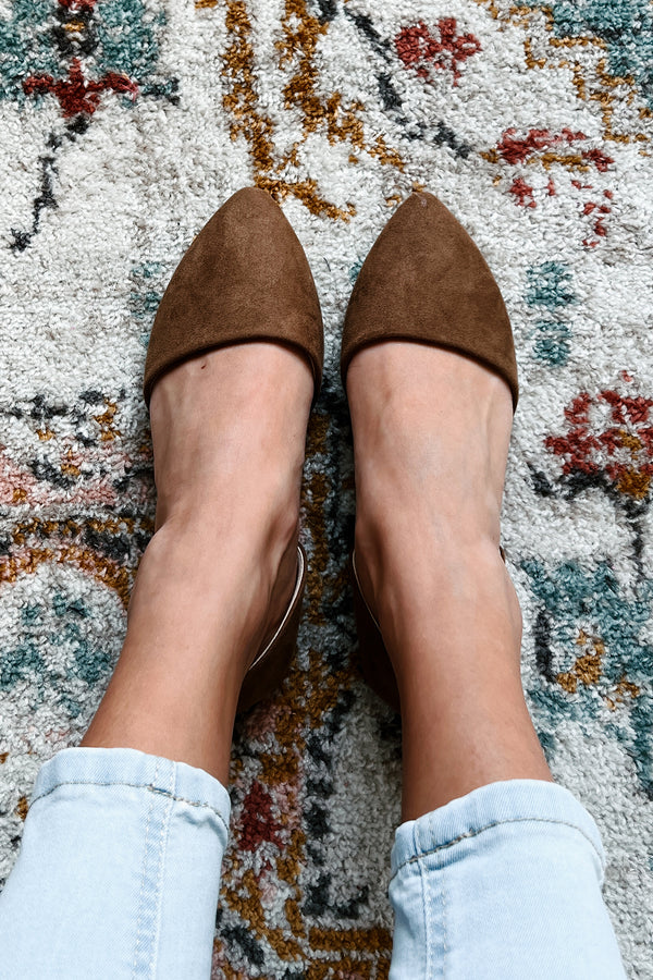 Pippa Pointed Toe Flats (Light Brown) - NanaMacs