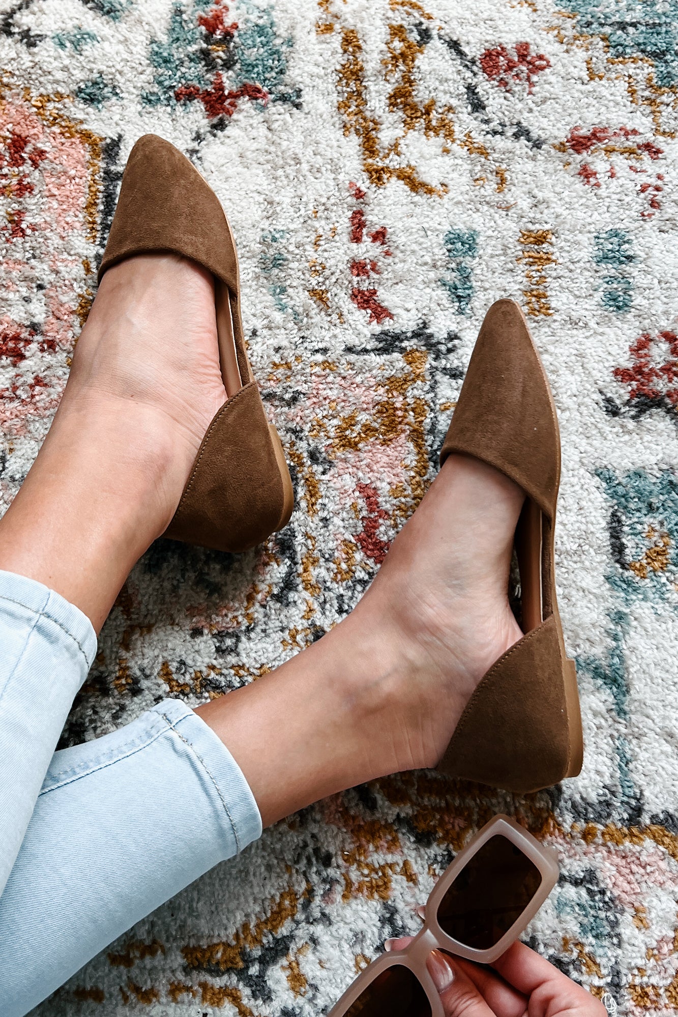 Pippa Pointed Toe Flats (Light Brown) - NanaMacs