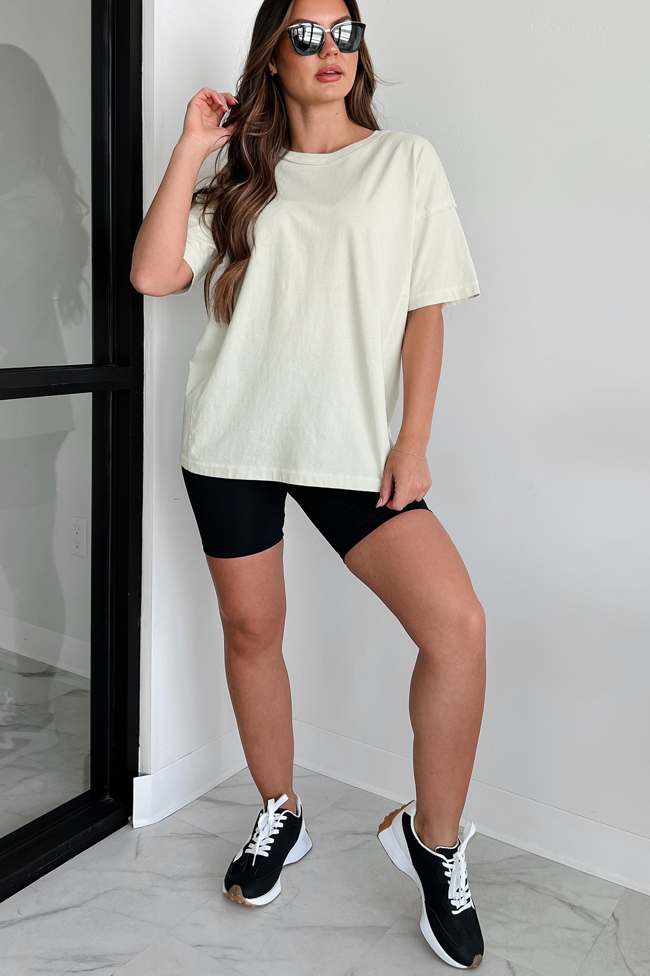 Alaric Reverse Stitch Oversize T-Shirt (Digital Mist) · NanaMacs