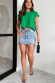 Western Utopia Distressed Denim Mini Skirt (Medium-Light) - NanaMacs