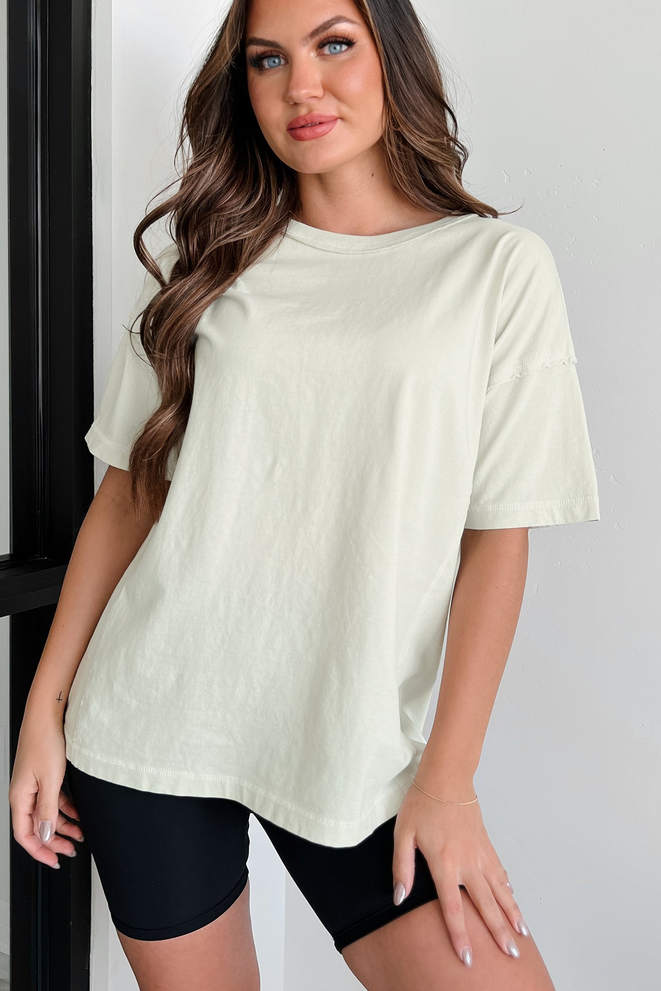 Alaric Reverse Stitch Oversize T-Shirt (Digital Mist) · NanaMacs