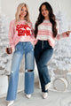 My Sweeter Side Open Knit Stripe Sweater (Pink) - NanaMacs