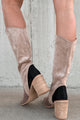 Western Wonder Colorblock Western Boots (Mocha/Taupe/Black) - NanaMacs