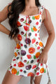 Deliciously Fruity Fruit Print Mini Dress (Multi) - NanaMacs