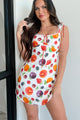 Deliciously Fruity Fruit Print Mini Dress (Multi) - NanaMacs