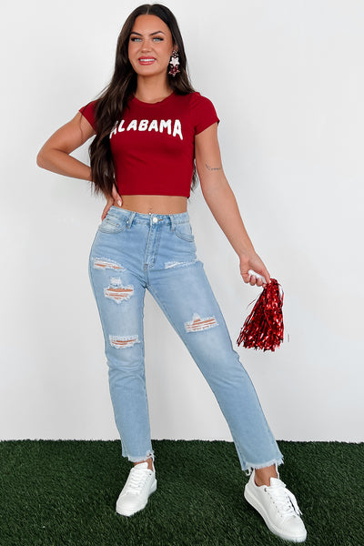 Rep My Team Textured Graphic Tee (Alabama) - NanaMacs