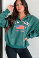 City Sights Quarter-Zip Pullover (Hunter Green) - NanaMacs