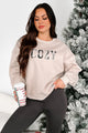 Slowing It Down Plaid "Cozy" Sweatshirt (Taupe) - NanaMacs