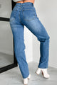 Newton Non-Distressed Vibrant Straight Leg Jeans (Medium Stone) - NanaMacs