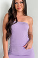 Simply Trendy Strapless Crop Top (Lavender) - NanaMacs