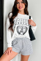 "Paris Since 259 BC" Varsity Graphic Crewneck (Heather Grey) - NanaMacs