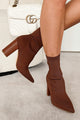 Ultimate Baddie Knit Booties (Chocolate) - NanaMacs