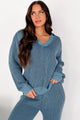 Salazar Two-Tone Striped Sweater & Pants Set (Denim/Navy) - NanaMacs