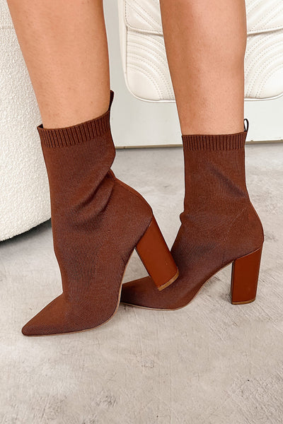 Ultimate Baddie Knit Booties (Chocolate) - NanaMacs