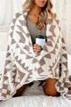 DOORBUSTER Cozier By The Minute Fuzzy Blanket (Taupe Aztec) - NanaMacs