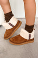 Snow Excited Sherpa Cuff Ankle Booties (Tan) - NanaMacs