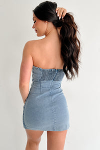 Street Couture Strapless Sweetheart Mini Dress (Denim) NanaMacs Street Couture Strapless Sweetheart Mini Dress (Denim) NanaMacs